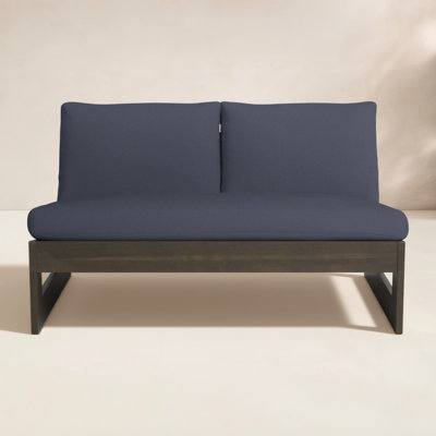 Louise 43" Acacia Patio Loveseat
