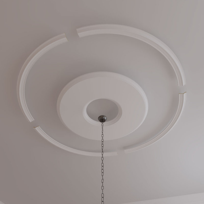 Ensemble d'anneaux de plafond 87 pi 87 po x P 79 1/4 po x l 4 1/8 po x P 1 1/2 po, Paquet de 4 (forme un cercle complet)