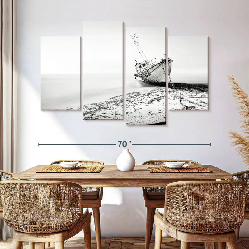 Mehar The Shipwreck Monochrome, 42" H x 68" W