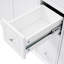 Meuble-lavabo avec lavabo double en résine, 3 tiroirs, 4 portes et mécanisme de fermeture en douceur pour les salles de bain de taille moyenne à grande