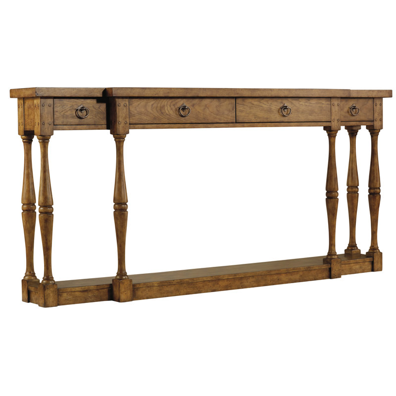 Sanctuary Four-Drawer 72" Thin Console, Light Ash