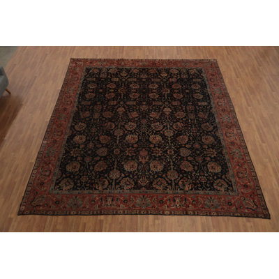 Pre-1900 Vegetable Dye Traditional Large Rug 12x14