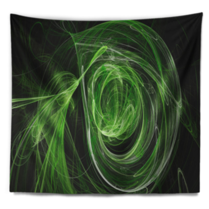 Tapisserie boule verte Abstract, H 50 po x l 60 po