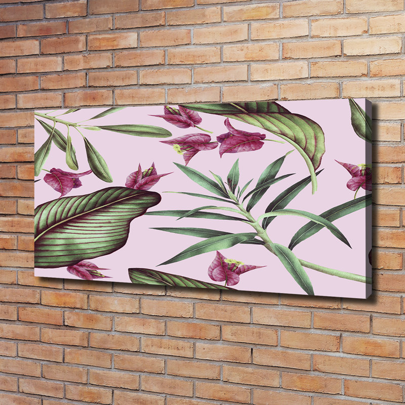 Tropical Flowers - Wrapped Canvas Print