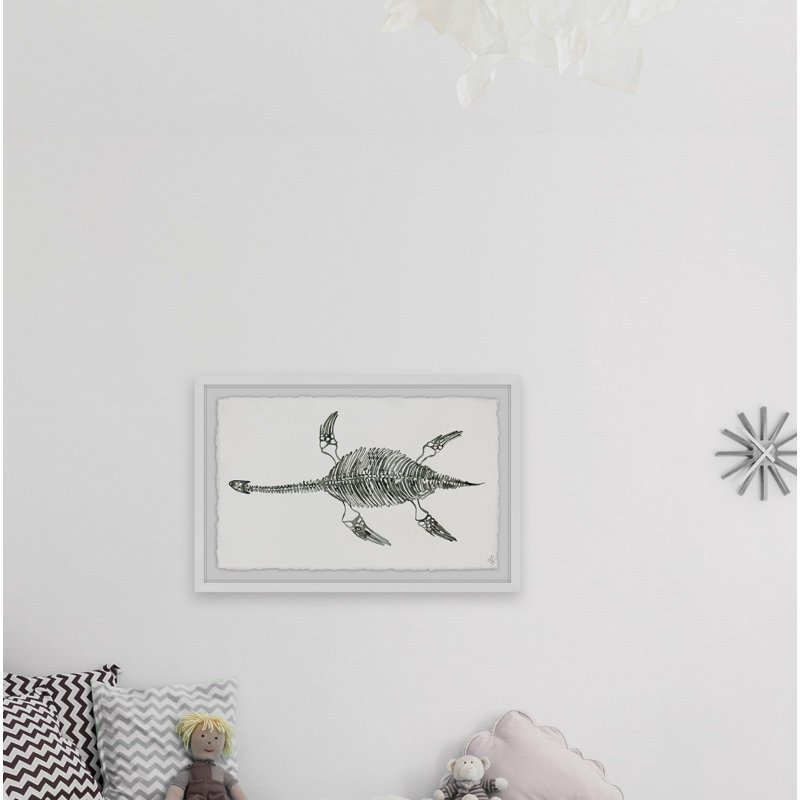 Riedel «Elasmosaurus Skeleton», reproduction encadrée, H 30 po x l 45 po x P 1,5 po