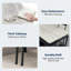 Ensemble table et chaises 5 pièces pour 4 personnes, gain de place - Plateau en bois brun moderne, structure en métal, 4 chaises rembourrées en PU - Montage facile, idéal pour la cuisine et la salle à manger-562867014-562867015