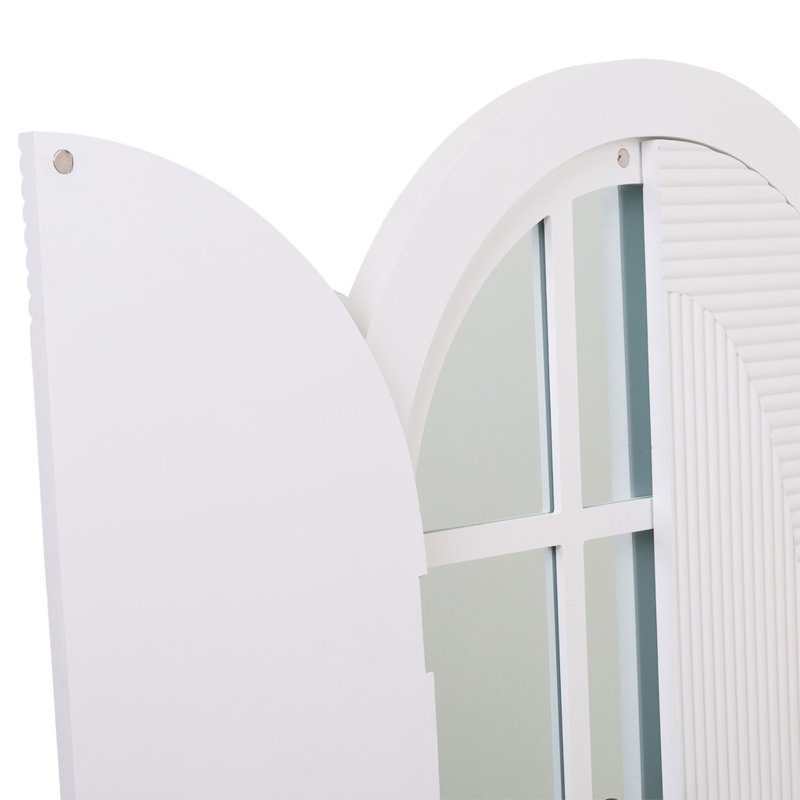 Aldric Wood Flat Wall Mirror