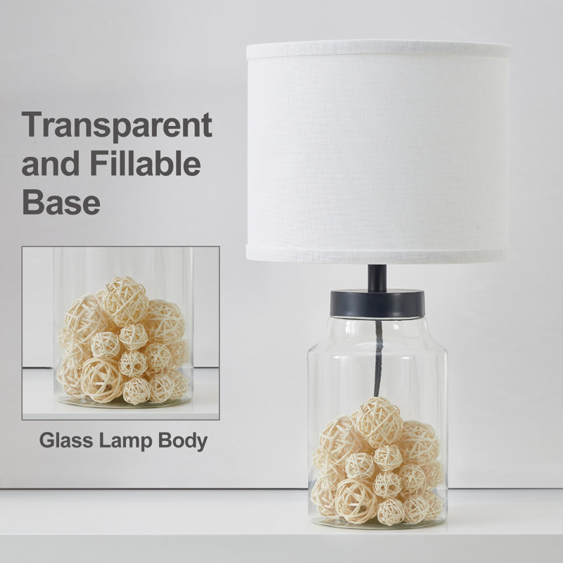 Ensemble de lampes de table avec verre transparent Antalya, Transparent