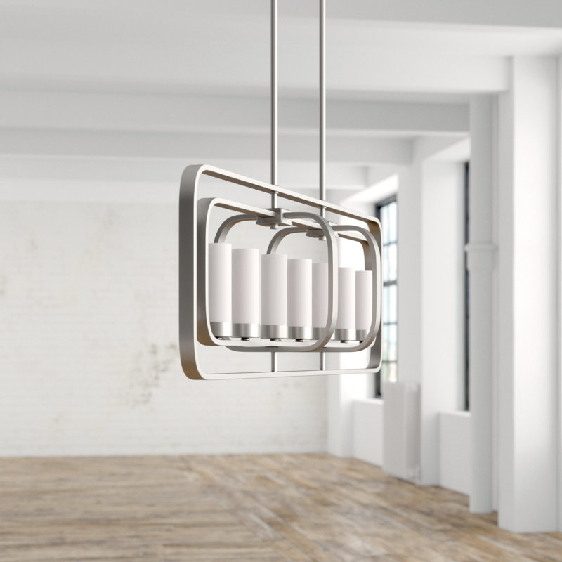 Iniguez 7 - Light Kitchen Island Pendant, Brushed Nickel