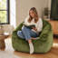 Fauteuil à billes surdimensionné - fauteuil paresseux en mousse haute densité avec poche latérale et poignée pour faciliter le transport-130780232