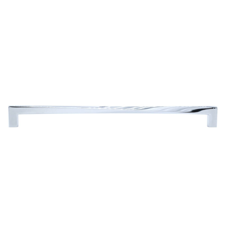 Poignée torsadée, 8", Chrome poli