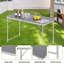 Matamoras Rectangular Metal Outdoor Camping Table - 120 cm W 60 cm D-340105651