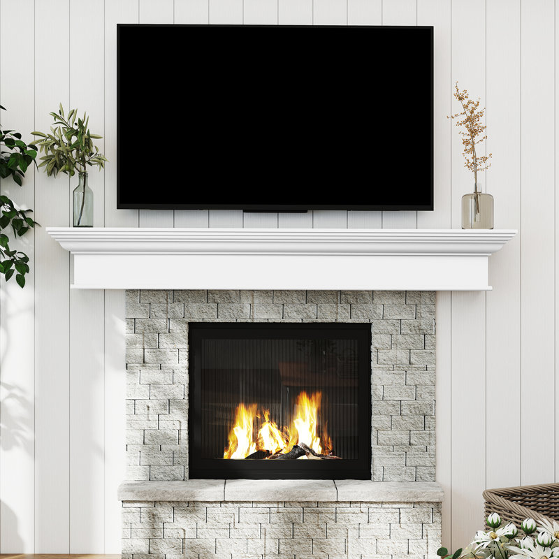 Fireplace Mantel, 60", White