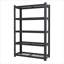 Étagère de rangement réglable en métal à 5 niveaux, organisateur de rangement en filet noir pour garde-manger, garage et cuisine, L 35,43 po x l 15,75 po x H 72 po