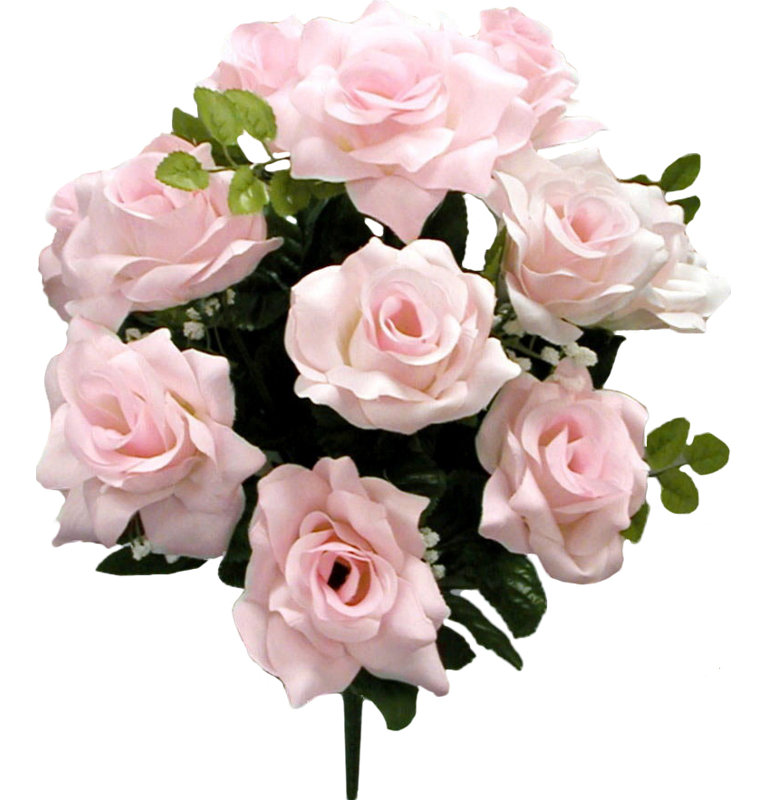 14 tiges de rosier, Rose, H 20 po x l 12 po x P 9 po