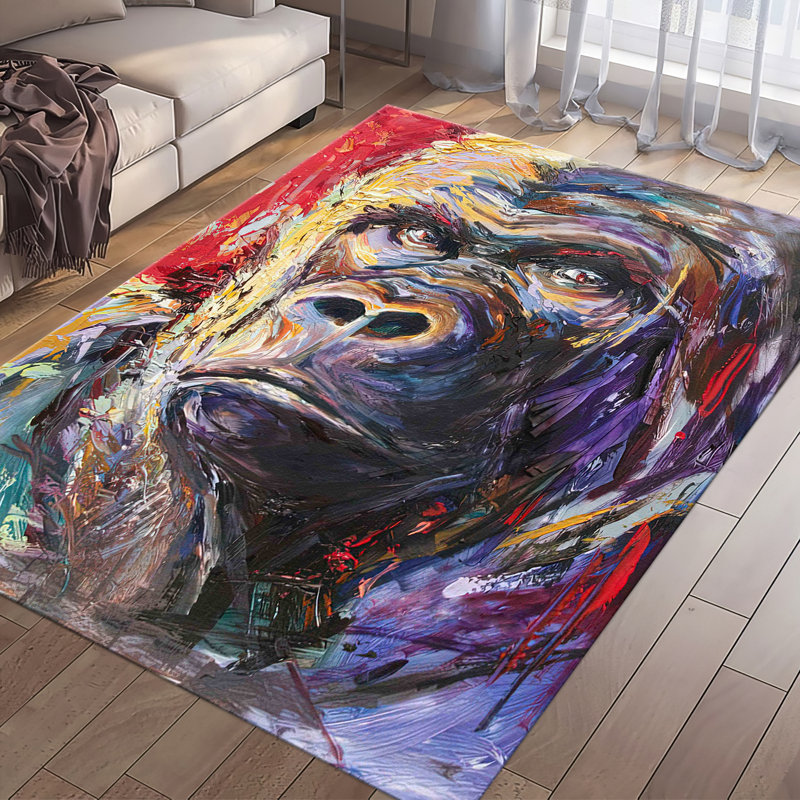Exquisite Floral Pattern Soft Pile Rug With Artistic Print Ideal for Enhancing the Aesthetics of Your Living Room or Bedroom