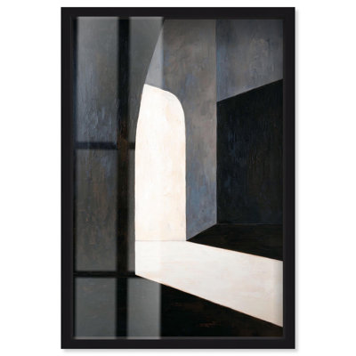 Décoration murale moderne «Inévitable Encounter I Shadowbox Print» par Art Remedy, cadre noir, 37 x 55