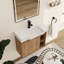 Meuble-lavabo mural simple 28 po avec comptoir en céramique Marnar-129240803