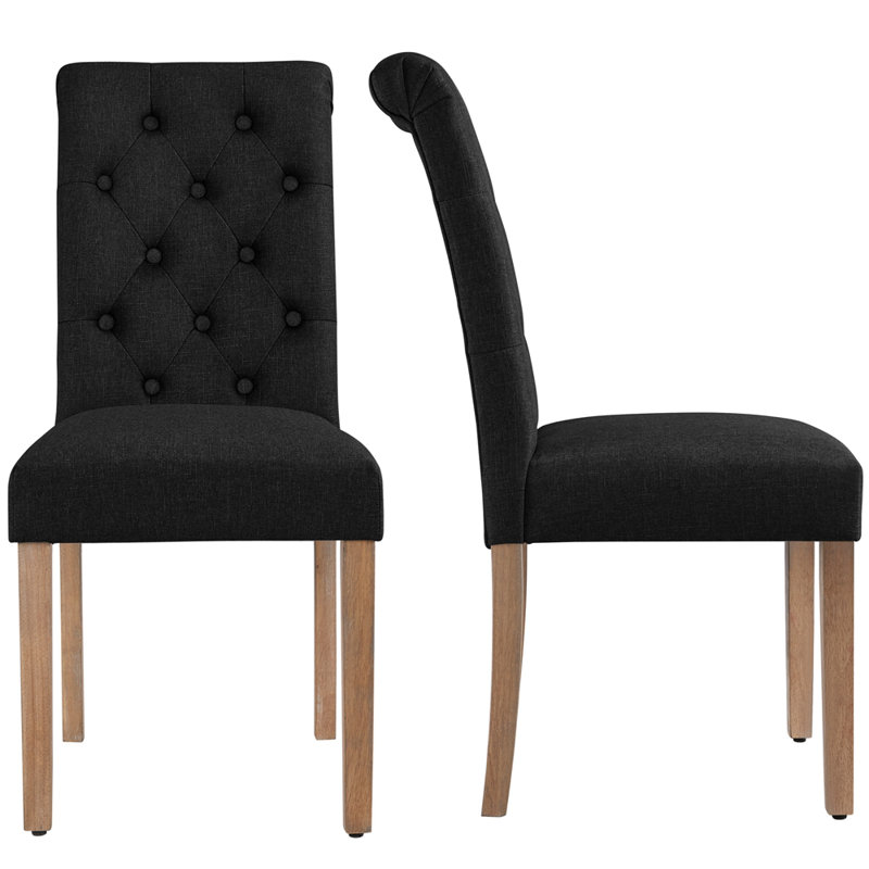  Upholstered Dining Chair, Black