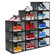 Stackable Large Shoe Containers Shoe Storage Box with Hard Plastic Drop Front for Sneakers