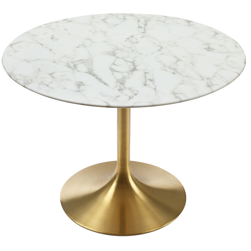 Modway Lippa Oval Artificial Marble Dining Table, 29" H x 47.5" L x 47.5" W