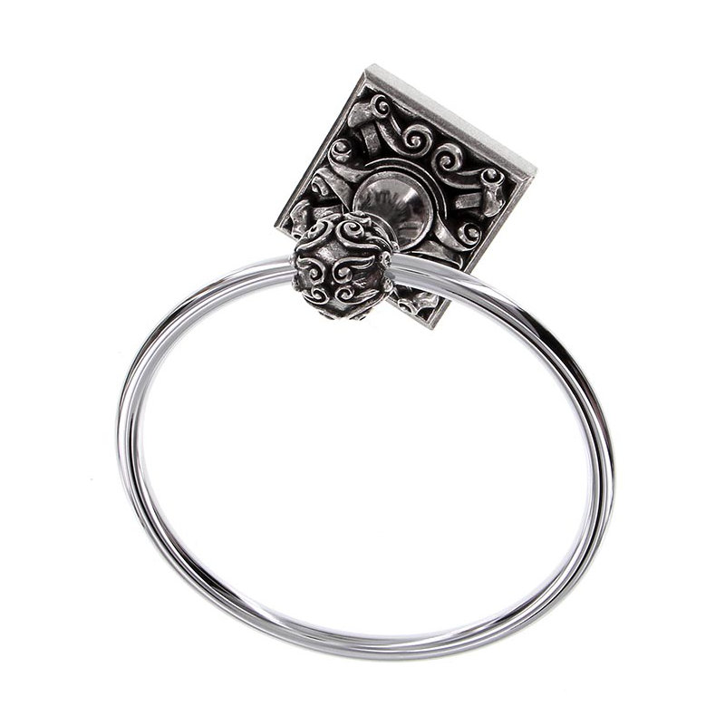 Sforza Towel Ring, Vintage Pewter