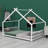 Metal House Bed Frame with Classic Roof Design-908336431