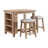 Labruna Table with 3 Open Shelves, Sandwash