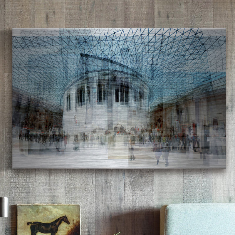 Reproduction d'art sur métal "The History Junction", H 16 po x l 24 po x P 1,5 po