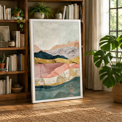 Layered Mountains Boho - Wrapped Canvas