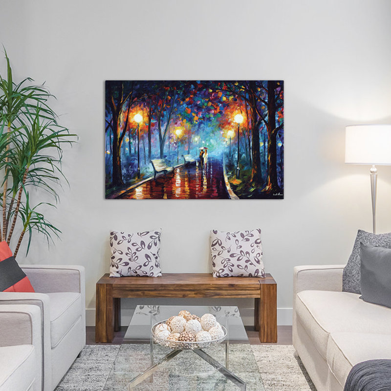 Art mural sur toile tendue misty humeur, H 18 po x l 26 po x p 1,5 po, Pas de tapis, Toile tendue