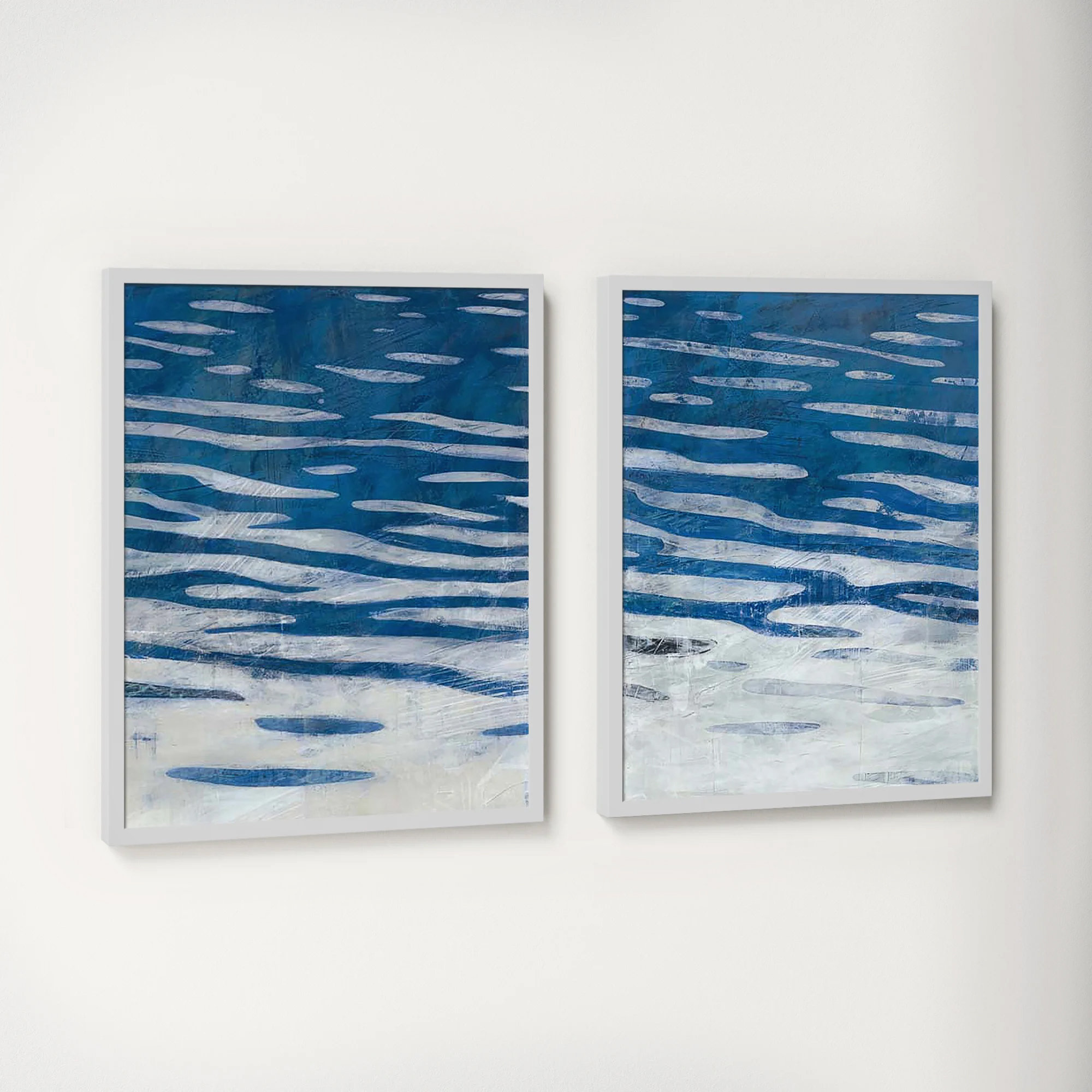 Oceanview By Ivo Stoyanov by Ivo Stoyanov, 20" H x 32" W x 1.25" D, White Framed