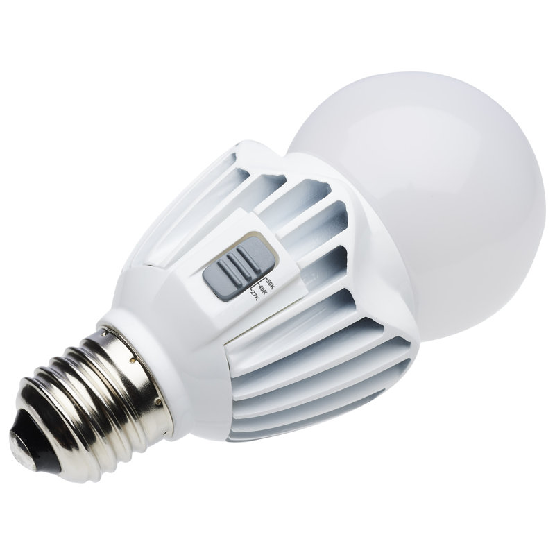 20 Watt LED A21 High Lumen Output 27K/40K/50K CCT Selectable Medium Base White Finish 120V-277V, 15 W