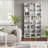 Brenya 8-Tier Thin and Tall Bookshelf with Open Adjustable Shelf-562450329