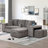 Kirkbride 105'' Linen Square Arm Sleeper-1128089372