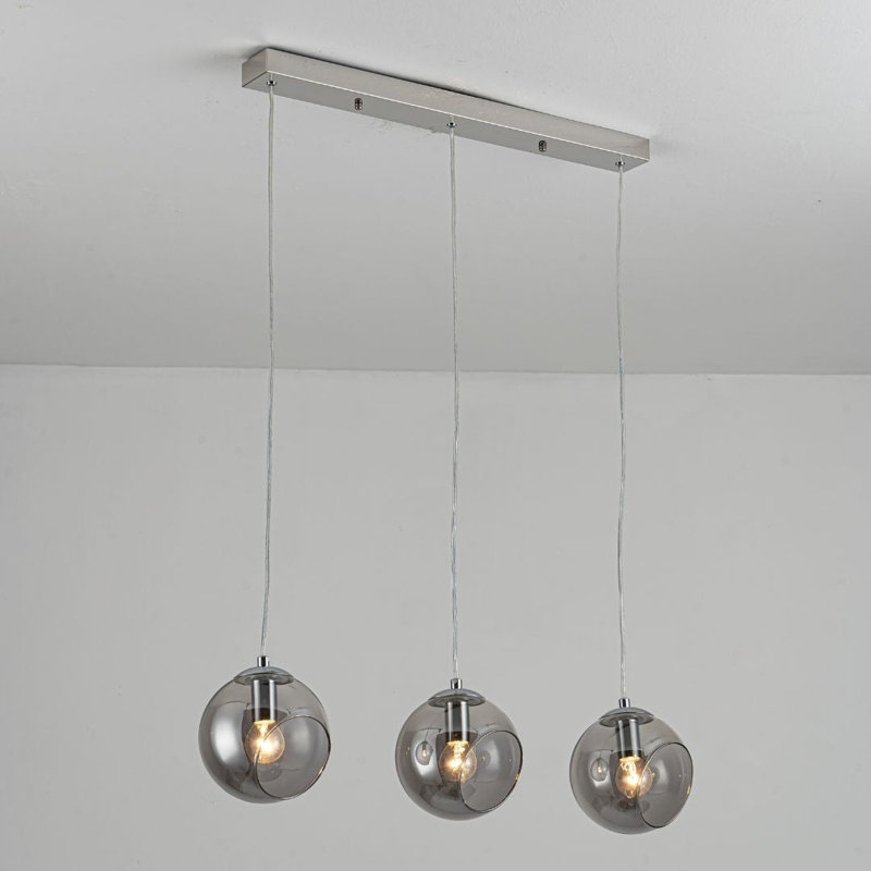 3 - Light Polished Chrome Kitchen Island Pendant
