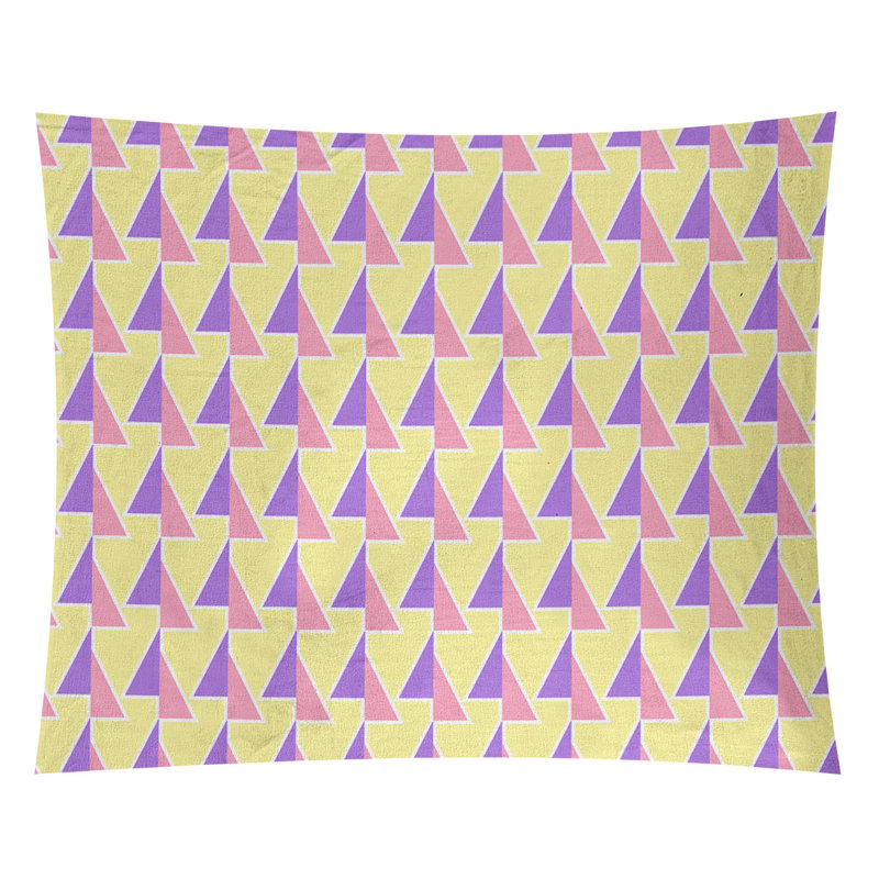 Tapisserie, H 51 po x l 60 po, Mauve / jaune / rose