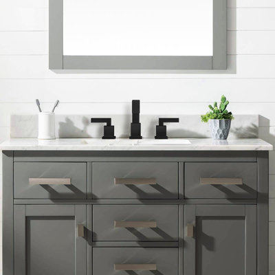 8-Inch Matte Black Bathroom Faucet - 2 Handles, Waterfall With Pop Up Drain Assembly And Supply Hose Vanity Sink Style