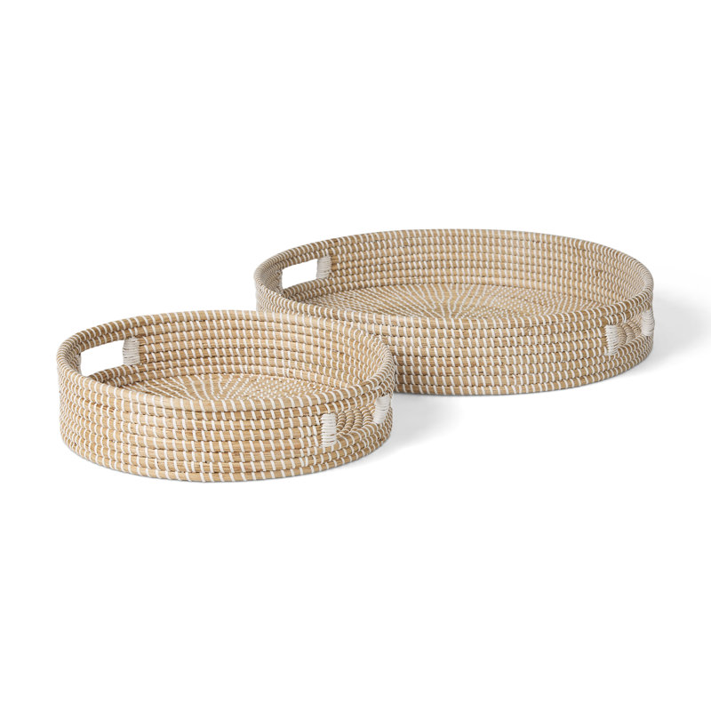 Natural Fibers Tray - Set of 2