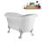 59" Streamline Clawfoot Tub,Tray,Drain, Clawfeet-101628976-102220277