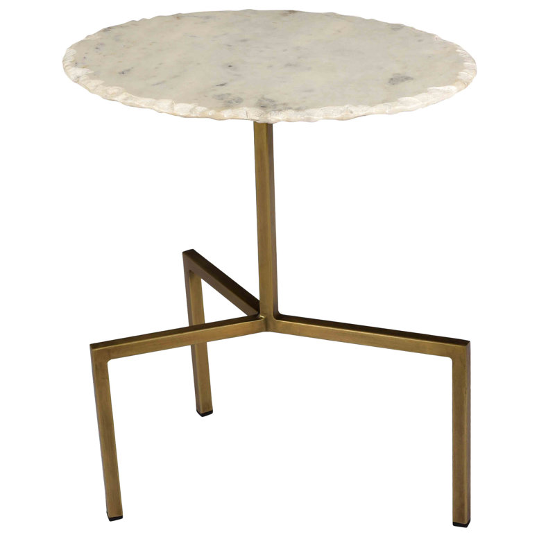 Table de bout piédestal en marbre véritable
