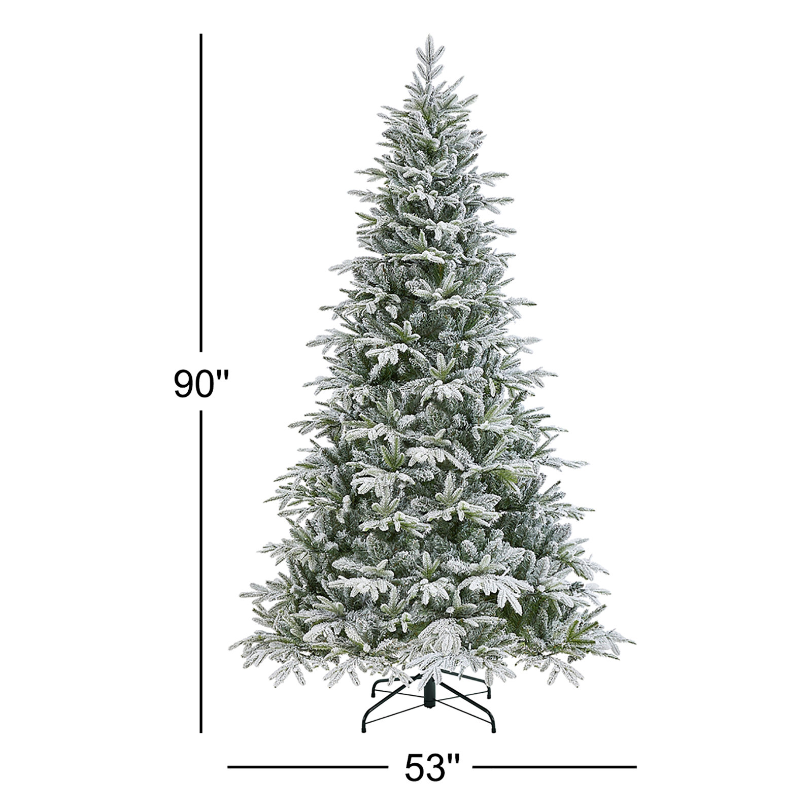 Frosted Pre-Lit Fir Christmas Tree, 7.5'