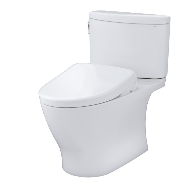 Toilette allongée deux pièces au sol WASHLET 7,5 po 1 GPF (siège inclus) sans chasse d'eau