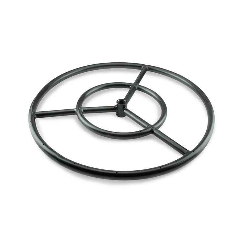 36" Black Steel Circular Fire Pit Ring Burner
