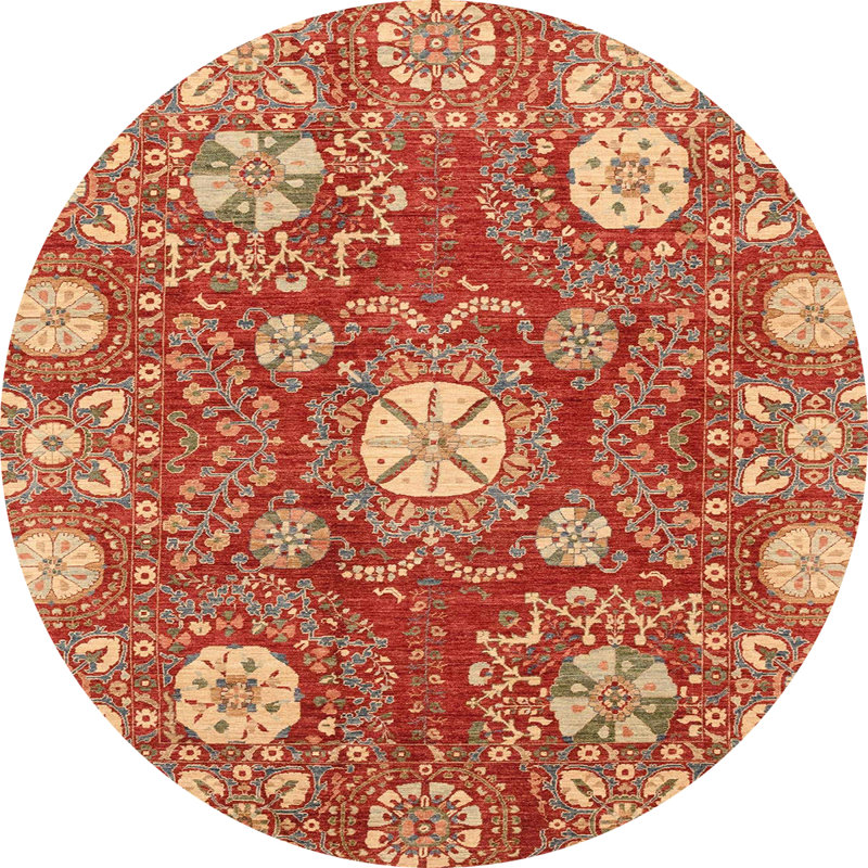 Abstract Indoor Rug, Round 8'