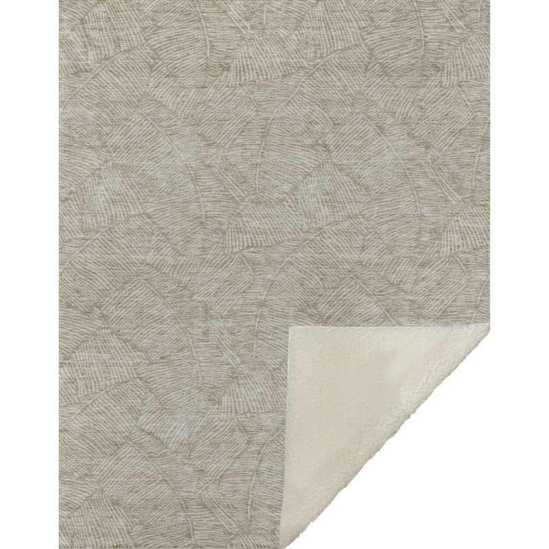Jeté floral Sherpa ASB913 Addison, Taupe, Floral 1