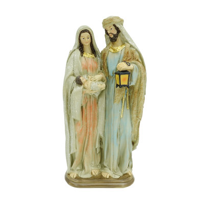 Figurine de crèche de Noël en résine - Sculpture décorative colorée pour Noël - Décoration de table parfaite pour l'intérieur