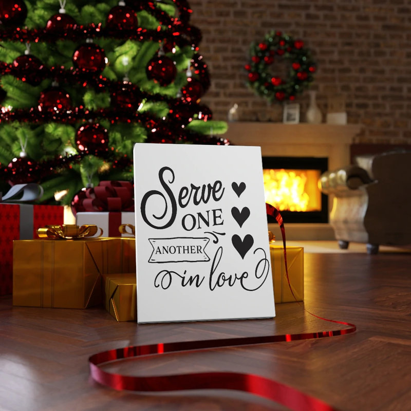Serve One Another - Wrapped Canvas Print, 76cm H x 61cm W