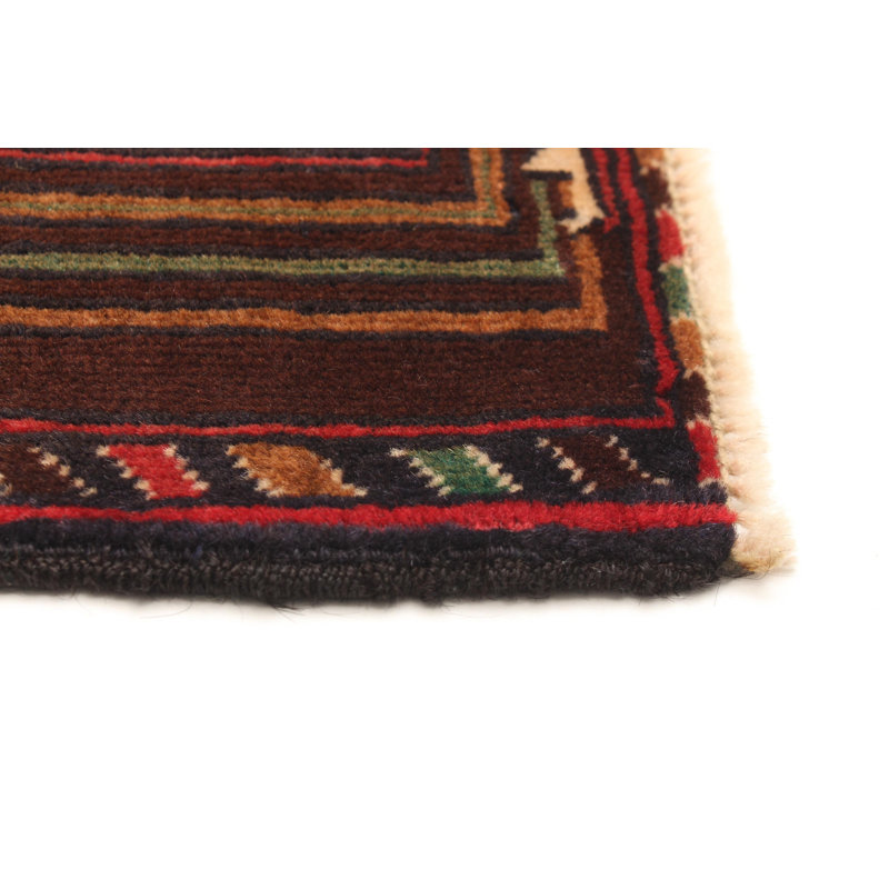 Tapis brun foncé Teimani 3 pi 8 po x 6 pi 4 po