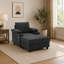 Chaise longue polyvalente avec dossier inclinable et pouf de rangement